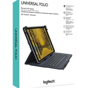 Logitech Universal Folio Bluetooth Keyboard 9-10" Apple, Android Tablets