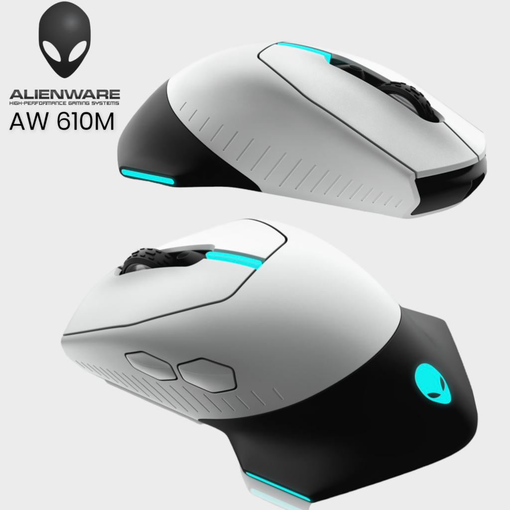Alienware Wired/Wireless Gaming Mouse AW610M 16000 DPI Optical Sensor ...