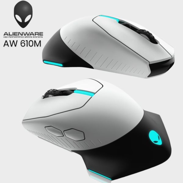 Alienware Wired/Wireless Gaming Mouse AW610M 16000 DPI Optical Sensor ...