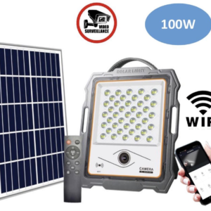 Solar Projector Wifi Cam HE-SFL100W- G04C
82 PCS high bright led Cool White 20W/5V Battery 12AH/3.2V 16GB TF Storage Card