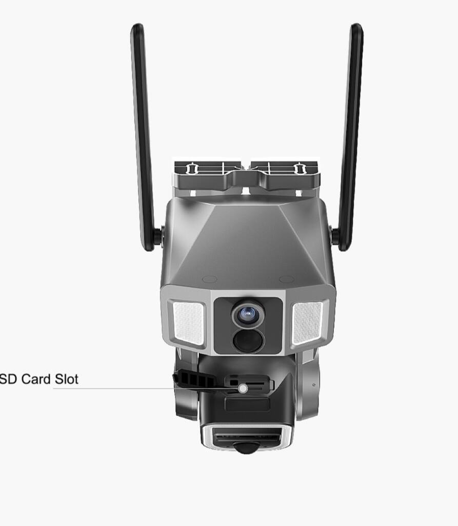 Topcam Wifi + 4G Smart Solar Battery Cam 3 Lens Technology 1 Ptz + Zoom ...