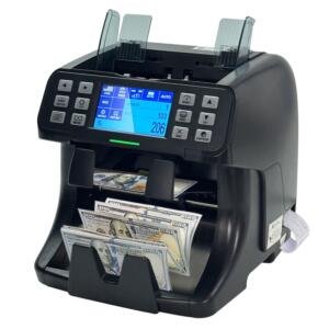 Smart Money Counter SMC-450P 2 Pocket Mixed Value Counter Dual CIS Built In Printer Touch Screen