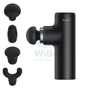 Havit mg1501 mini massage gun for athletes home gym office workout pain relief 4 heads accessories smart devices